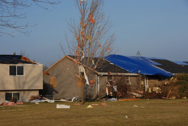 Storm Damage Before and After